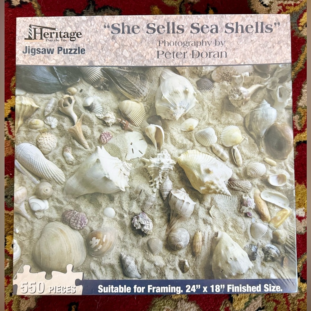 Heritage She Sells Sea Shells Jigsaw Puzzle, 550 Pieces, By Peter Doran, Sealed